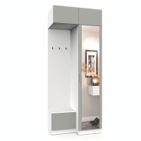 Набор мебели для прихожей "Марсель-251" МР 01-251 В2490 Ш1000 Г580 (ЛДСП Шиншилла серая)